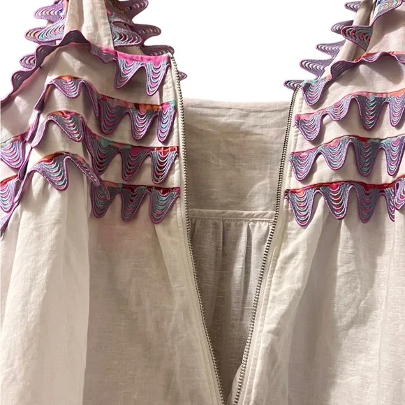 Tuckernuck Dress CeliaB Kelly Linen Blend Midi Sz S - Picture 7 of 15